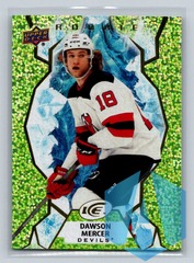 2021-22 Upper Deck Ice Green Parallel Rookie #130 Dawson Mercer Devils